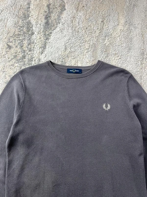 Fred Perry Grey Crewneck Sweater Size S – photo 4